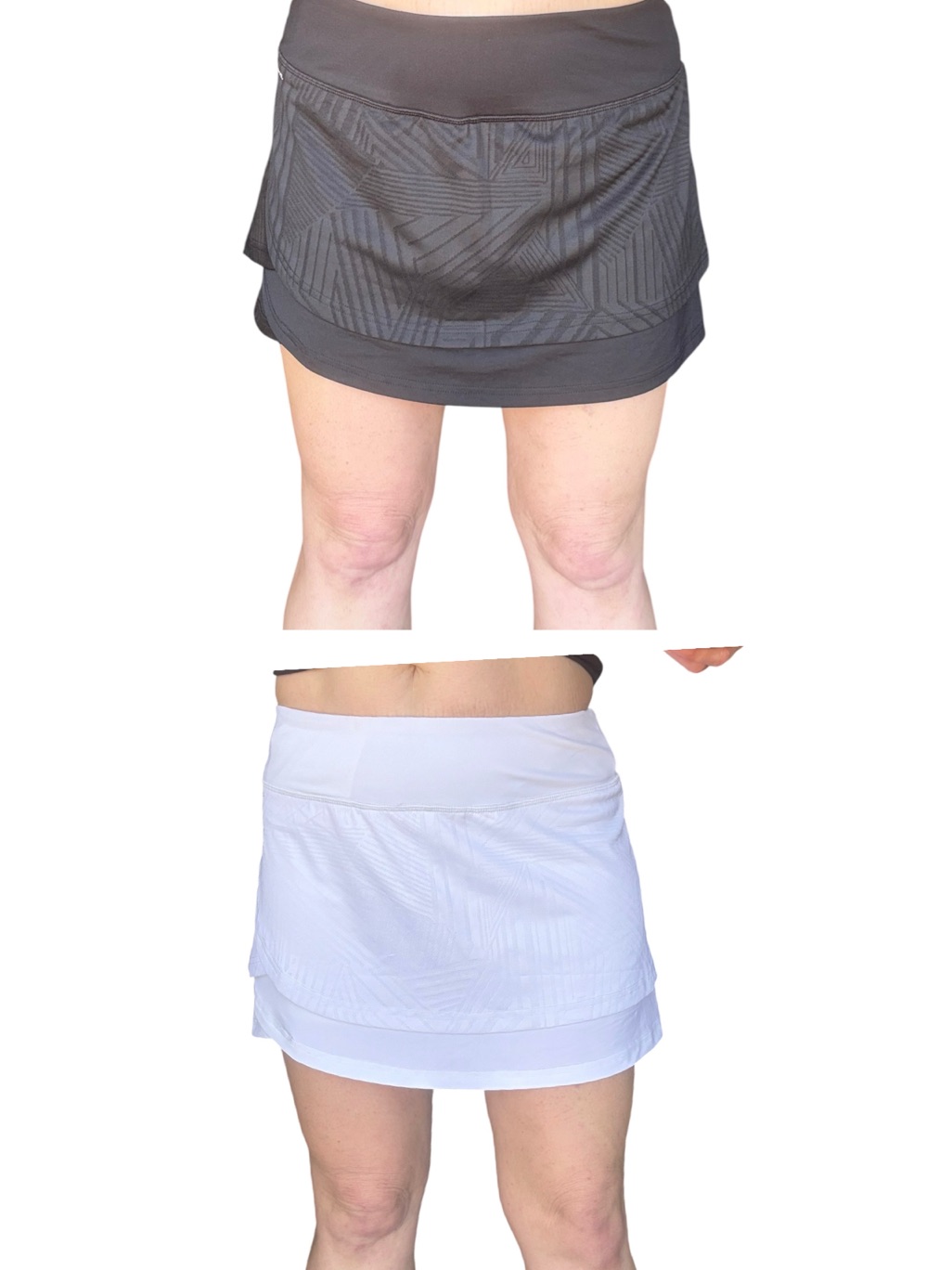 New Jockey Women's White And Black Skirt Set
